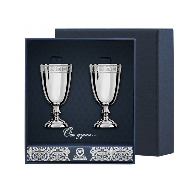 картинка Набор рюмок №1 с рисунком Квадрат (2 пр)+футляр картинка Набор рюмок №1 с рисунком Квадрат (2 пр)+футляр